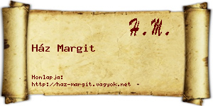 Ház Margit névjegykártya