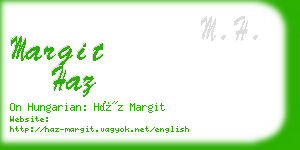 margit haz business card